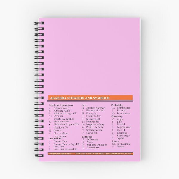 Item preview, Algebra One Notation and Symbols: The AlgebraMatrix at Redbubble designed and sold by Mark Stansberry.