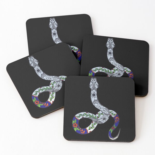 Item preview, Floral Snake Tattoo Design designed and sold by laurynlambourne.