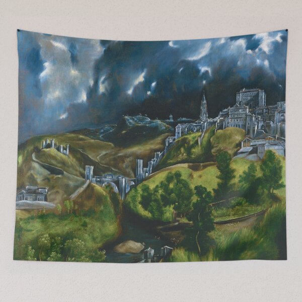 Item preview, View of Toledo by El Greco (1599) designed and sold by allhistory.
