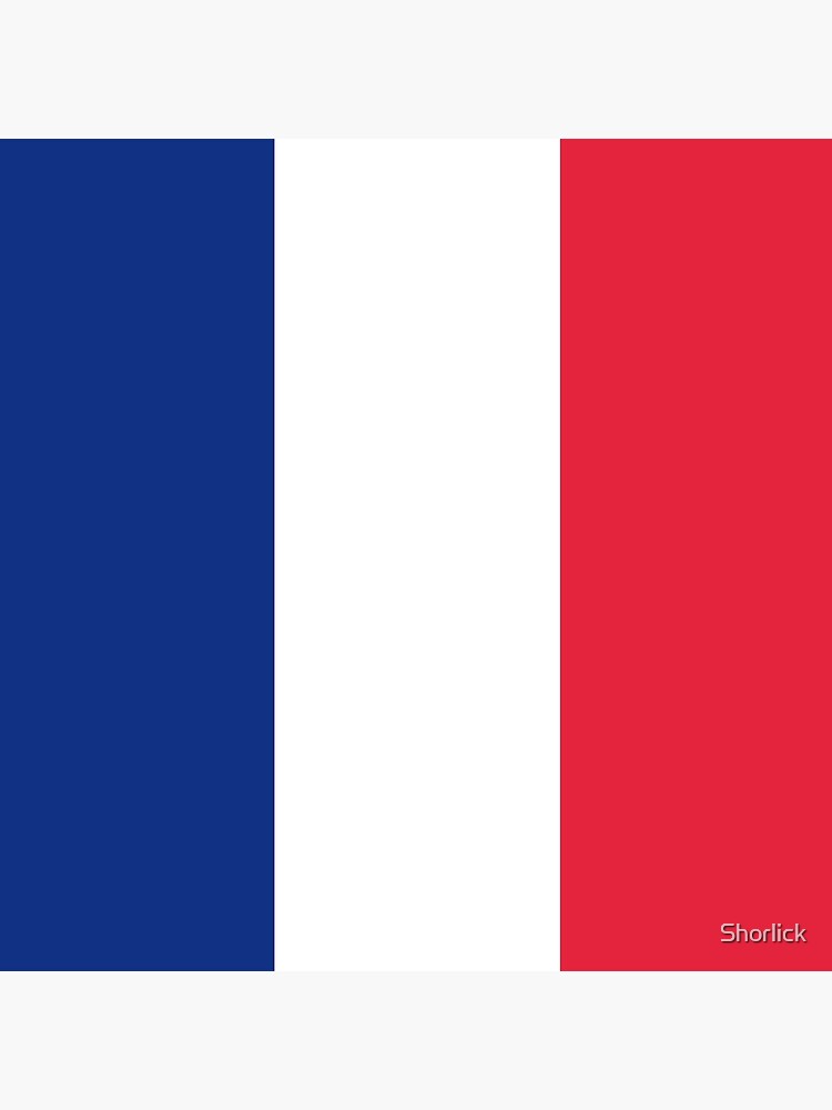 Aperçu 3 sur 3. Coussin avec l'œuvre Drapeau de la France créée et vendue par Shorlick.