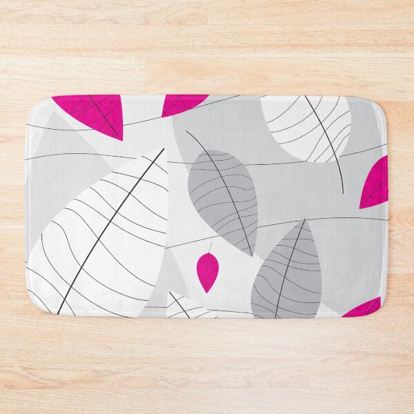 Item preview, Grey, White & Pink Leaves designed and sold by CalicoFlair.
