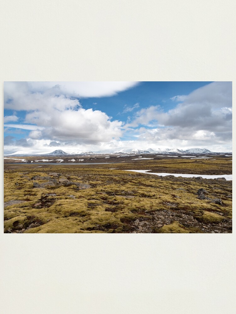 Alternate view of Beautiful landscape along road 52, Uxahryggjavegur, Iceland Photographic Print