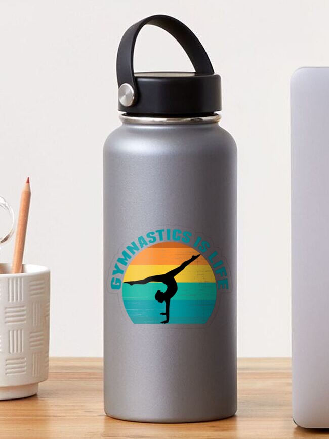 Mens Gymnastics Male Gymnast at Sunset Stainless Steel Water Bottle