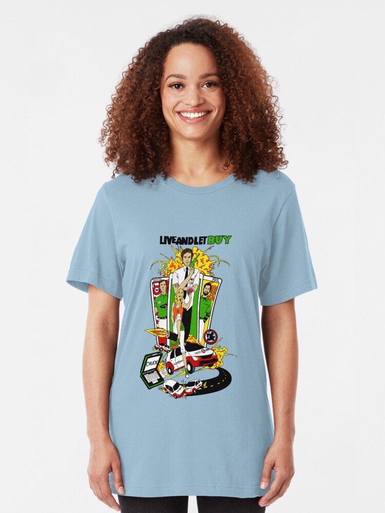 Alternate view of Live and Let Buy Slim Fit T-Shirt