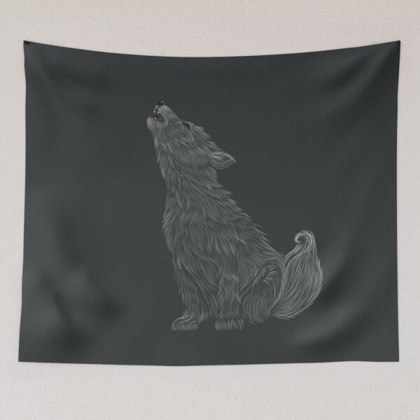 Item preview, Baby Wolf Howl designed and sold by WickedWillowArt.