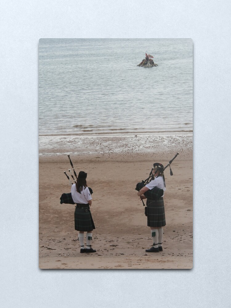 Alternate view of Piped In Metal Print
