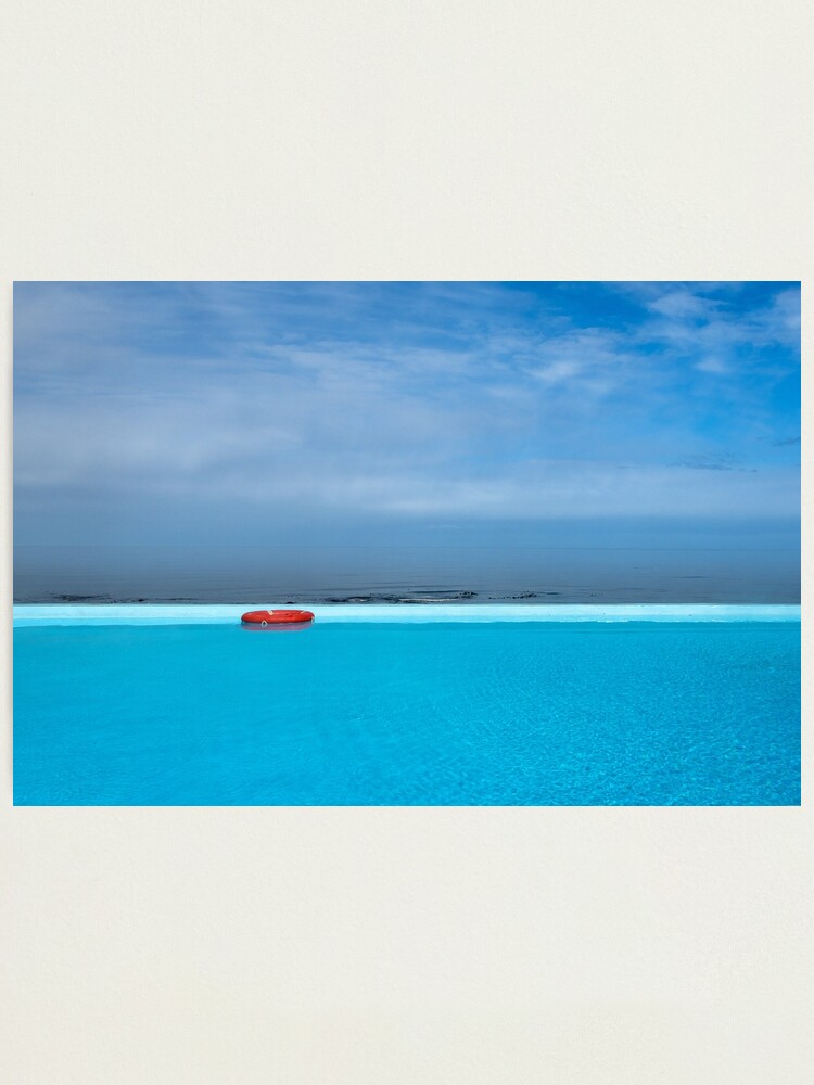 Alternate view of Handsome hot pool with ocean view, Iceland Photographic Print