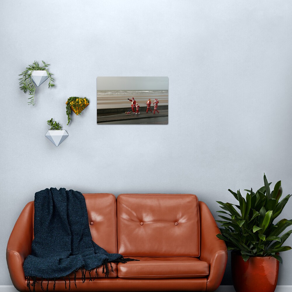 Santas going for a walk Metal Print