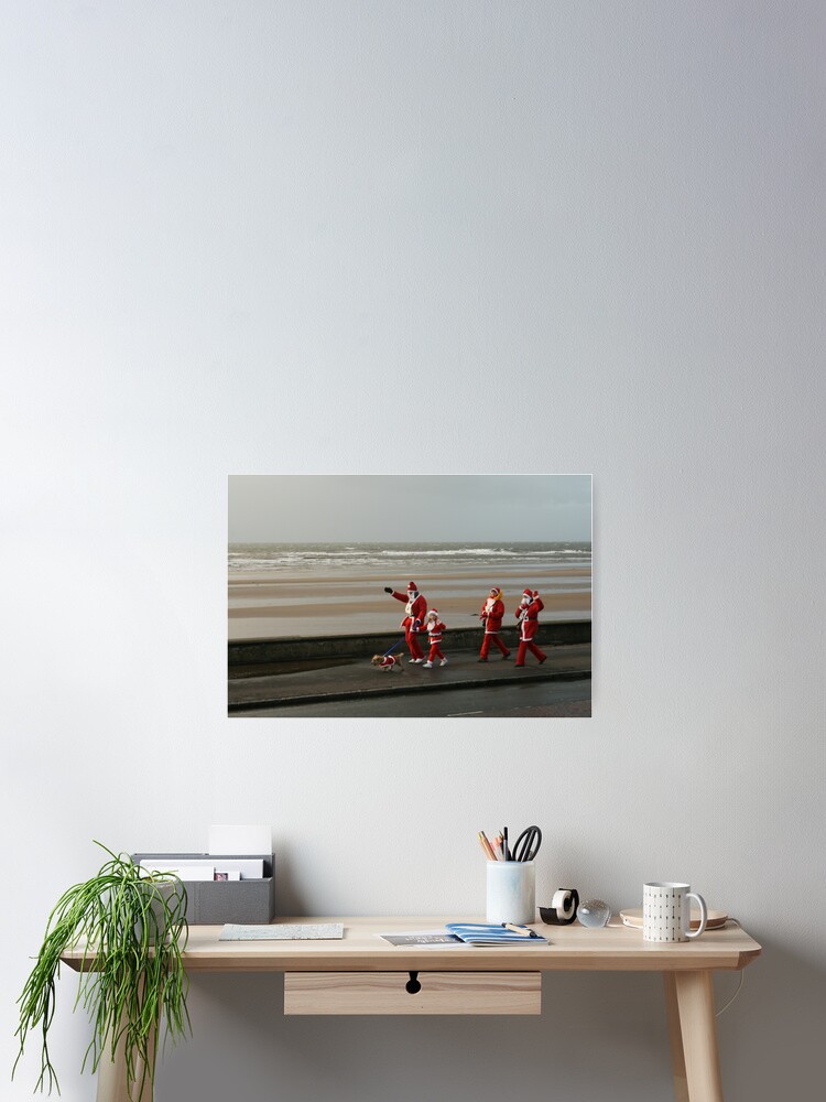 Thumbnail 2 of 3, Poster, Santas going for a walk designed and sold by orcadia.
