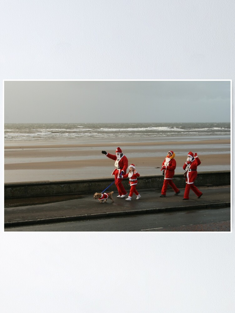 Thumbnail 1 of 3, Poster, Santas going for a walk designed and sold by orcadia.