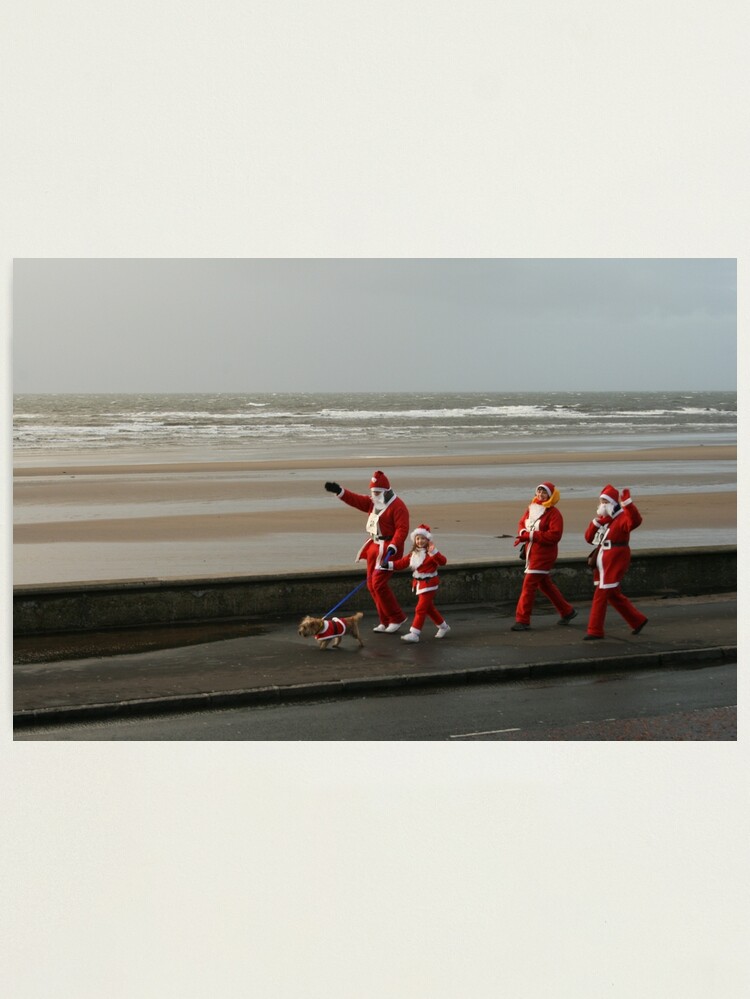 Alternate view of Santas going for a walk Photographic Print