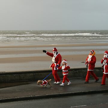 Artwork thumbnail, Santas going for a walk by Fiona MacNab