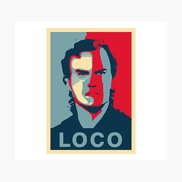Marcelo Bielsa Loco Red Blue Photographic Print