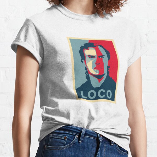 Marcelo Bielsa Loco Rojo Azul Camiseta clásica