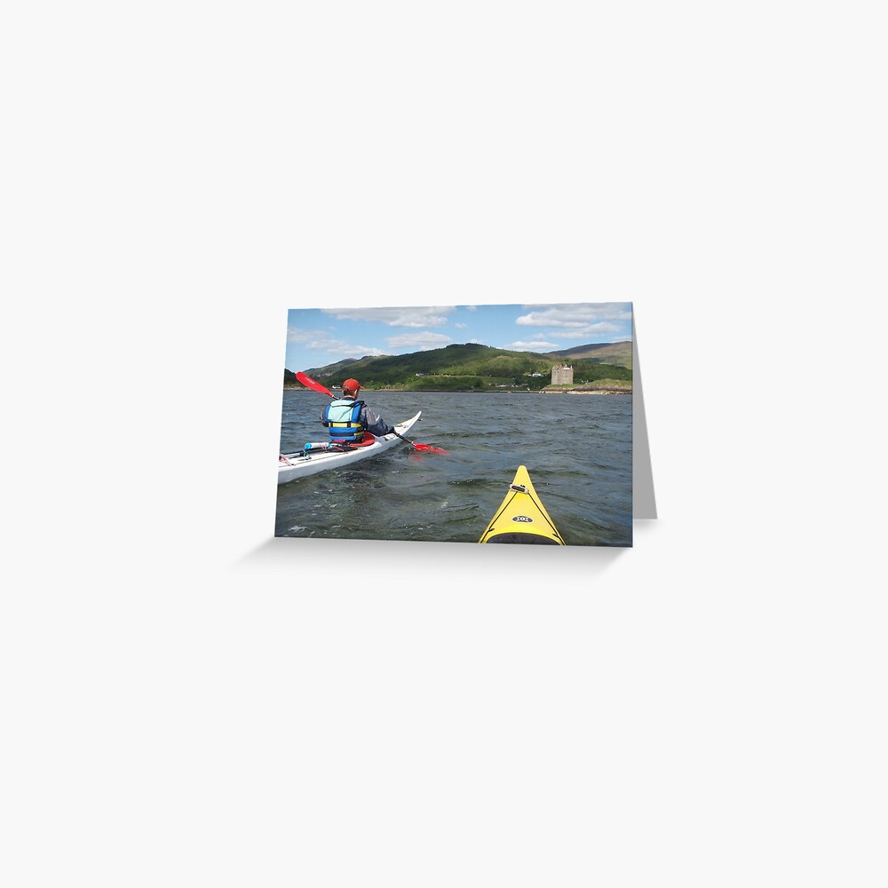 Approaching Castle Stalker Greeting Card
