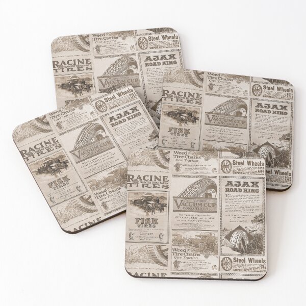 Item preview, Vintage 1920s Newspaper Tire Advertisements designed and sold by VintageStyle.