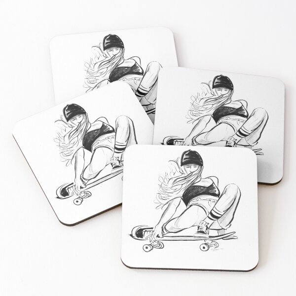 Item preview, Skateboard Girl Drawing designed and sold by Ryan Biddle.