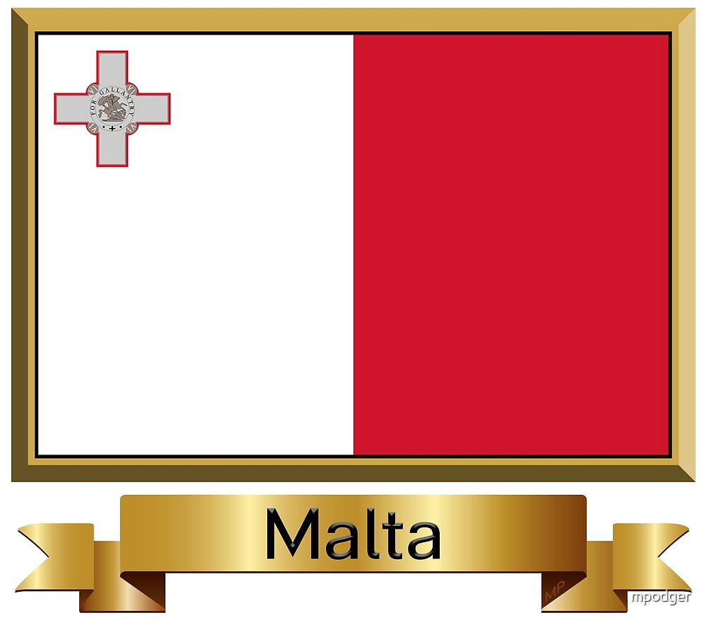 "Malta Flag Stickers, Gifts and Products Named" by mpodger Redbubble