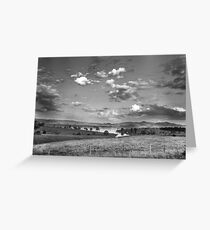 Somerset Landscape - Monochrome Greeting Card