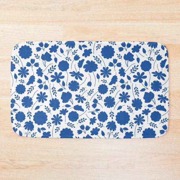 Item preview, Cute Ditsy Flowers // Cobalt Blue and White // Version 2 designed and sold by Elsy's Art.