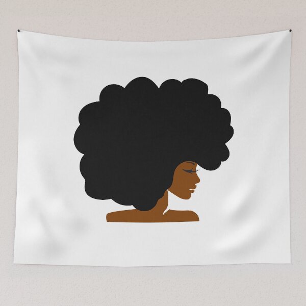 Item preview, Big Curly Afro Natural Hair Black Woman designed and sold by blackartmatters.