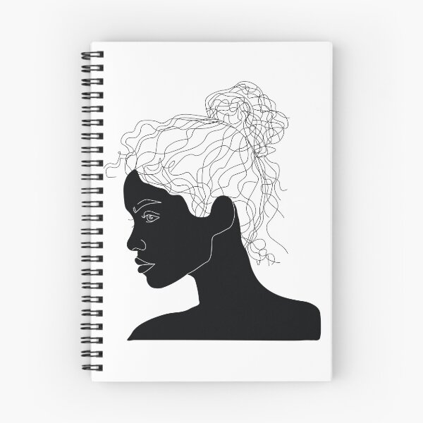 Item preview, side profile of girl with messy bun designed and sold by hollymjohnson.