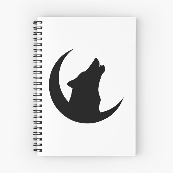 Item preview, Wolf black silhouette howling to the moon designed and sold by pocketdesignsar.