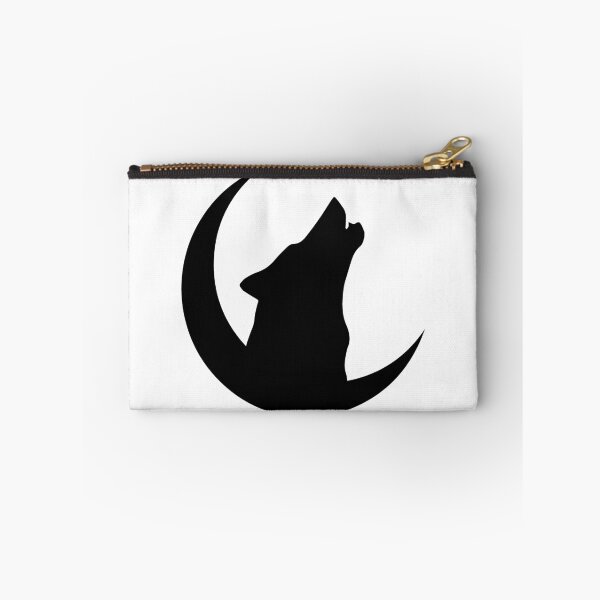 Item preview, Wolf black silhouette howling to the moon designed and sold by pocketdesignsar.