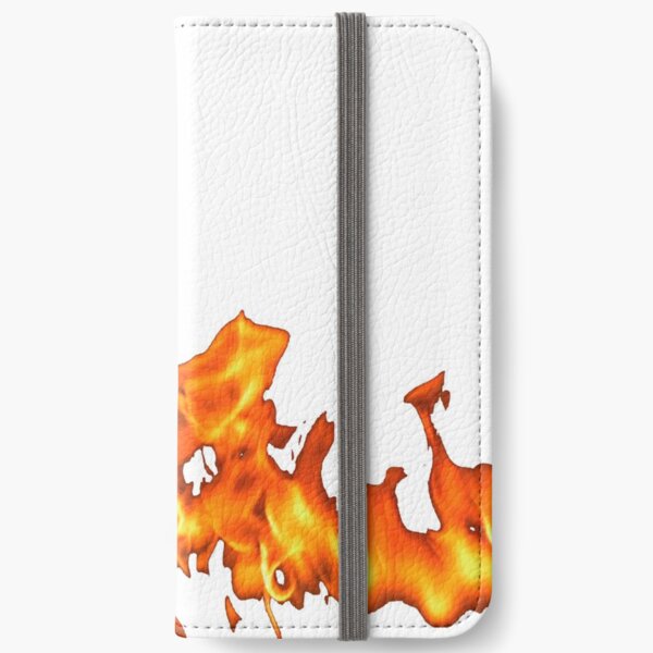 #Flame, #Forks of flame, #Spurts of flame, #fire, light, flames iPhone Wallet