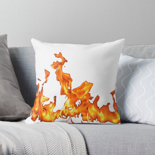 #Flame, #Forks of flame, #Spurts of flame, #fire, light, flames Throw Pillow