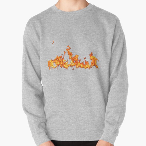 #Flame, #Forks of flame, #Spurts of flame, #fire, light, flames Pullover Sweatshirt