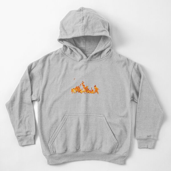#Flame, #Forks of flame, #Spurts of flame, #fire, light, flames Kids Pullover Hoodie