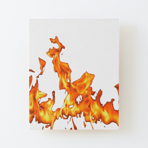 #Flame, #Forks of flame, #Spurts of flame, #fire, light, flames Wood Mounted Print
