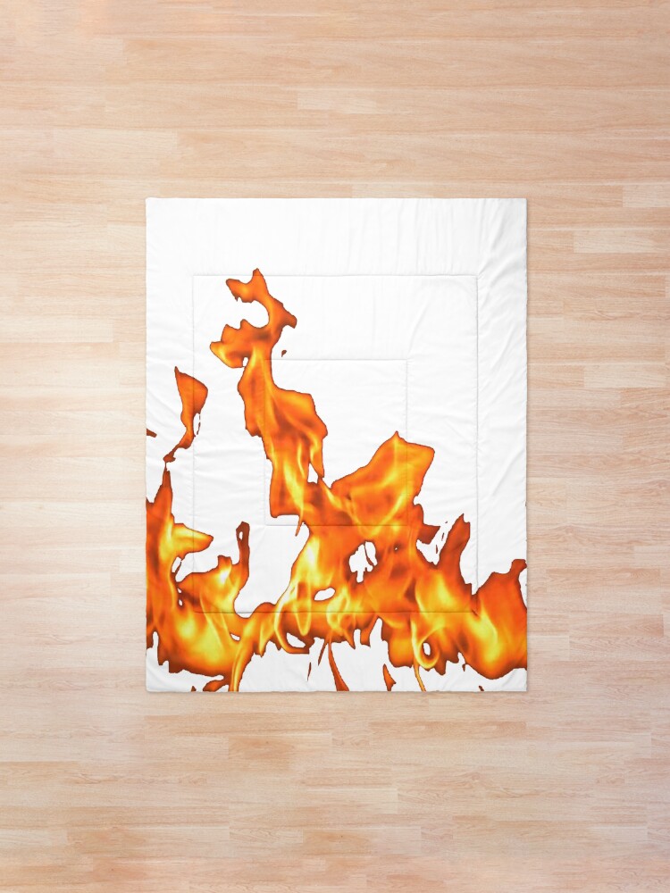 Alternate view of #Flame, #Forks of flame, #Spurts of flame, #fire, light, flames Comforter