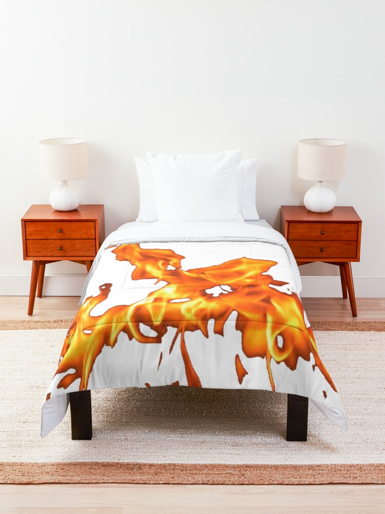 Alternate view of #Flame, #Forks of flame, #Spurts of flame, #fire, light, flames Comforter