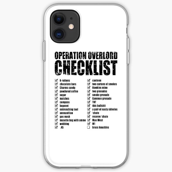 Operation Overlord Checklist iPhone Soft Case