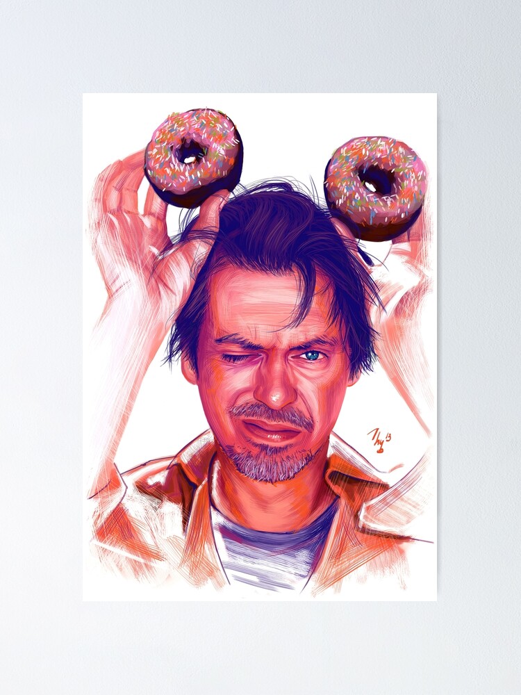 Steve Buscemi and donuts digital painting