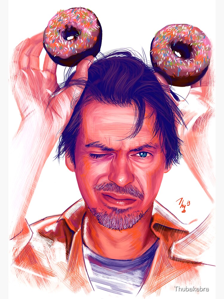 Steve Buscemi and donuts digital painting