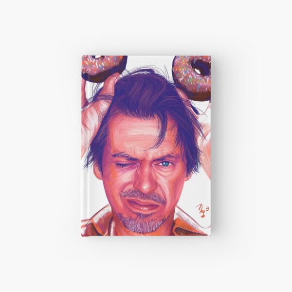 Steve Buscemi and donuts digital painting Hardcover Journal