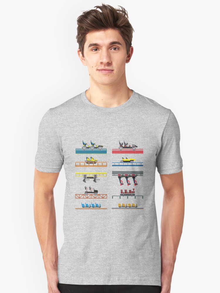 Alternate view of Carowinds Coaster Car Design Slim Fit T-Shirt