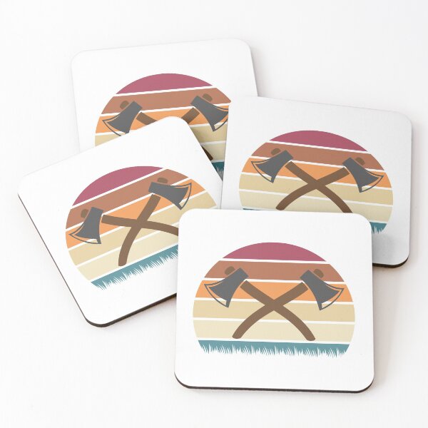 Item preview, Axe Throwing Retro Sunset Light designed and sold by funnierthanthou.