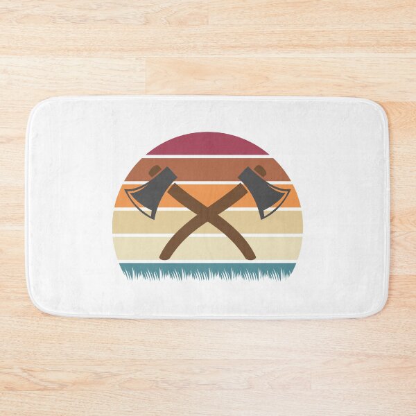 Item preview, Axe Throwing Retro Sunset Light designed and sold by funnierthanthou.