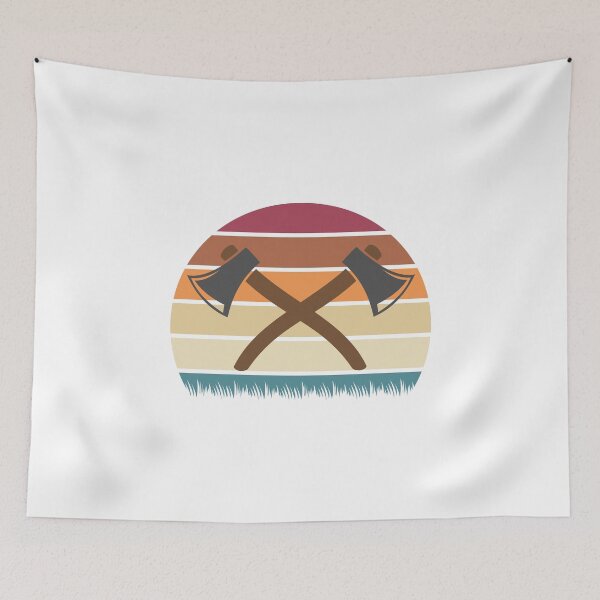 Item preview, Axe Throwing Retro Sunset Light designed and sold by funnierthanthou.