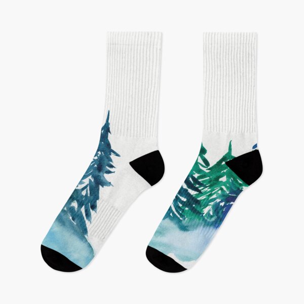 Item preview, Misty evergreen forest watercolor designed and sold by AnissaF.