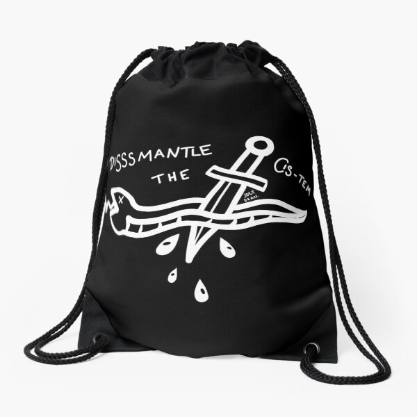 Anti-capitalist Snake Drawstring Bag