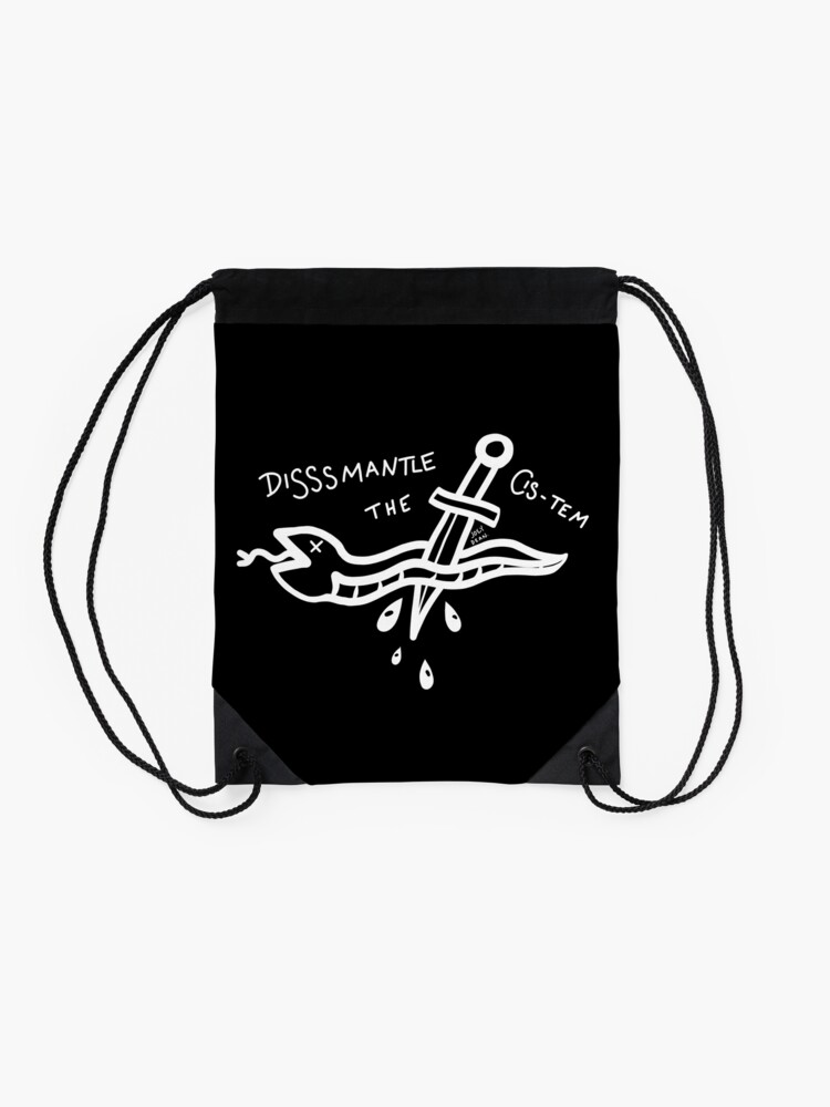Alternate view of Anti-capitalist Snake Drawstring Bag