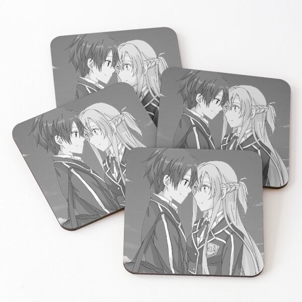 Item preview, Asuna Yuuki and Kazuto Kirigia - black and white designed and sold by DragonWorks Art Prints.