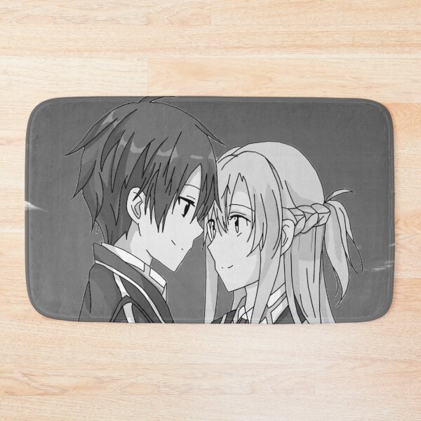 Item preview, Asuna Yuuki and Kazuto Kirigia - black and white designed and sold by DragonWorks Art Prints.
