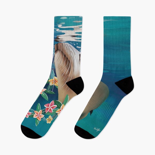Item preview, Aloha Sea Lion with Frangipani Lei designed and sold by Karin Taylor.