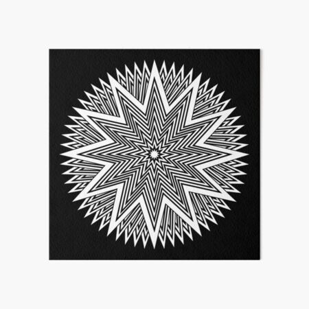 Black and White Minimalist Star Art Board Print